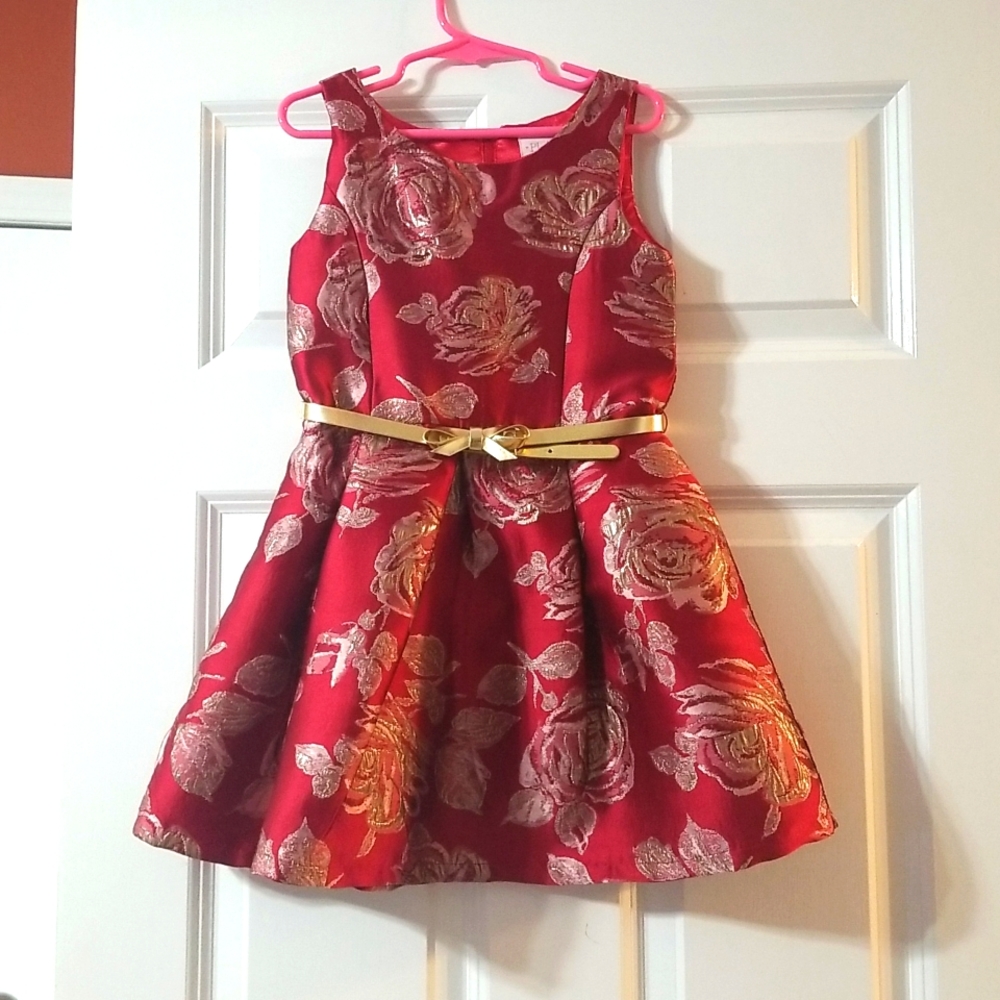 Children's Place red formal dress girls size 6 gently used small